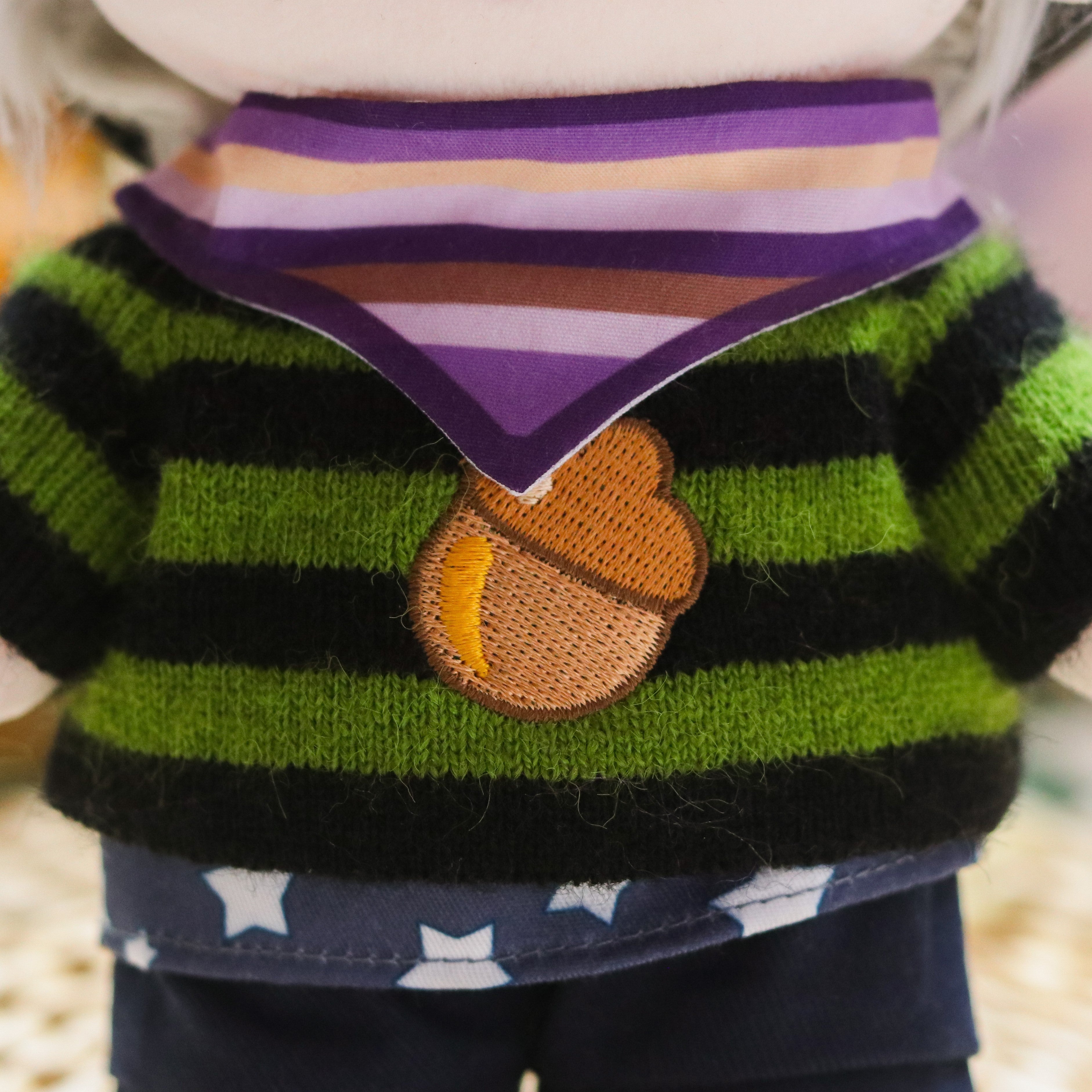 Plushie Accessories - Leather Beret + Scarf Set