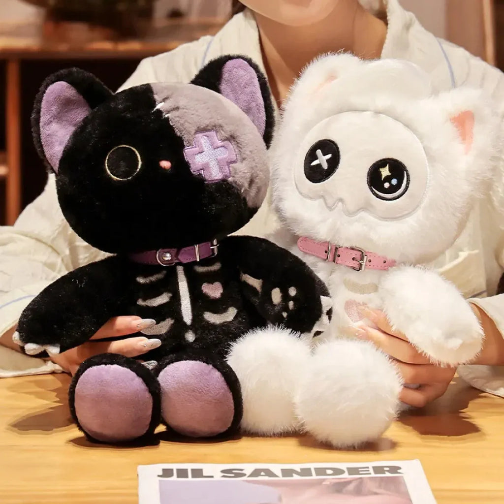 Gothic Skeleton Cat Plushie