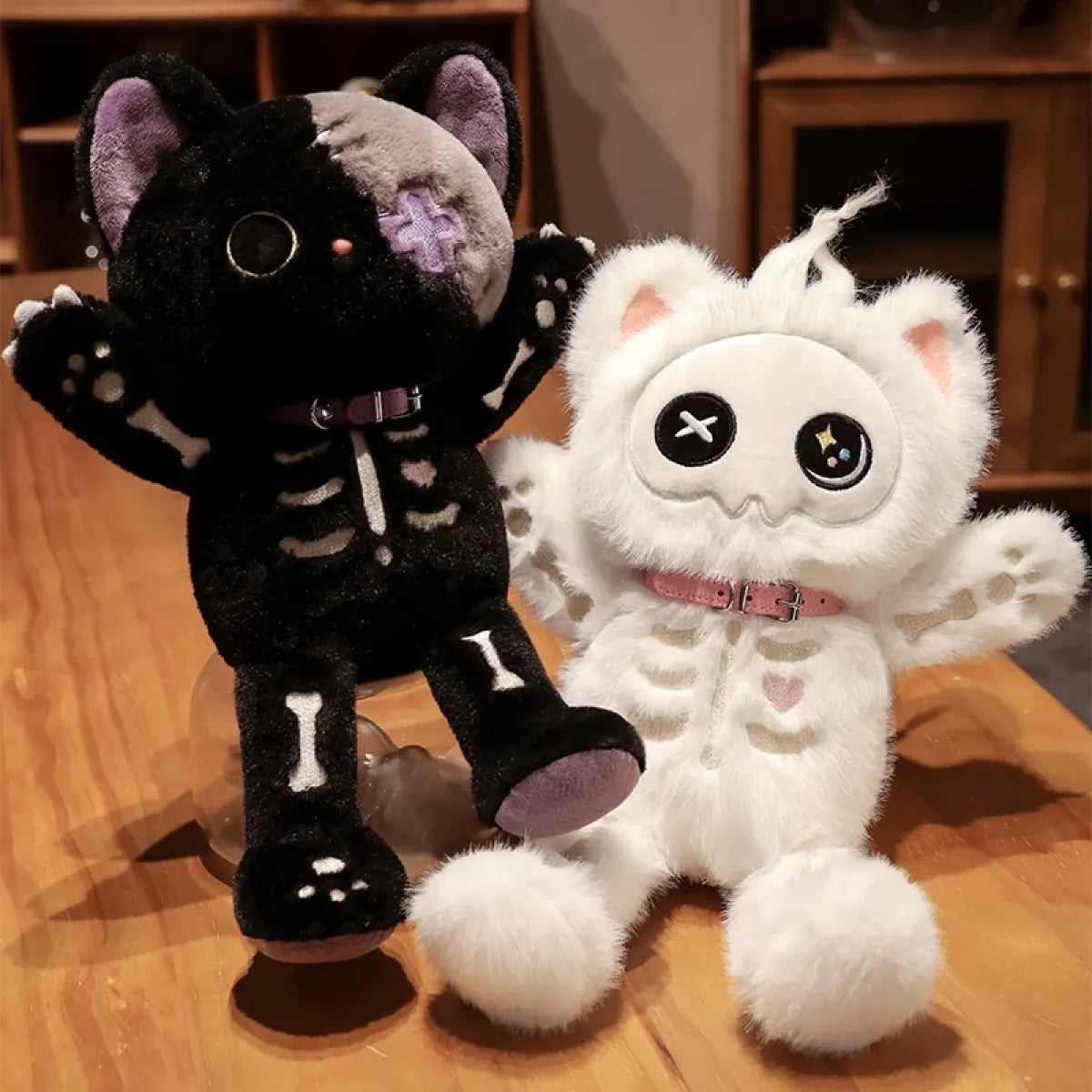 Gothic Skeleton Cat Plushie