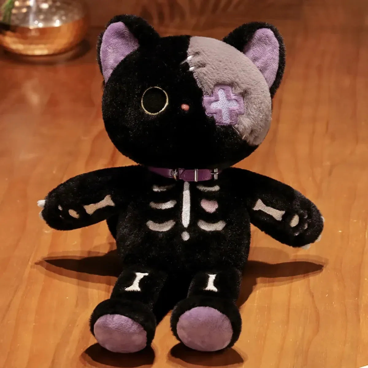 Gothic Skeleton Cat Plushie