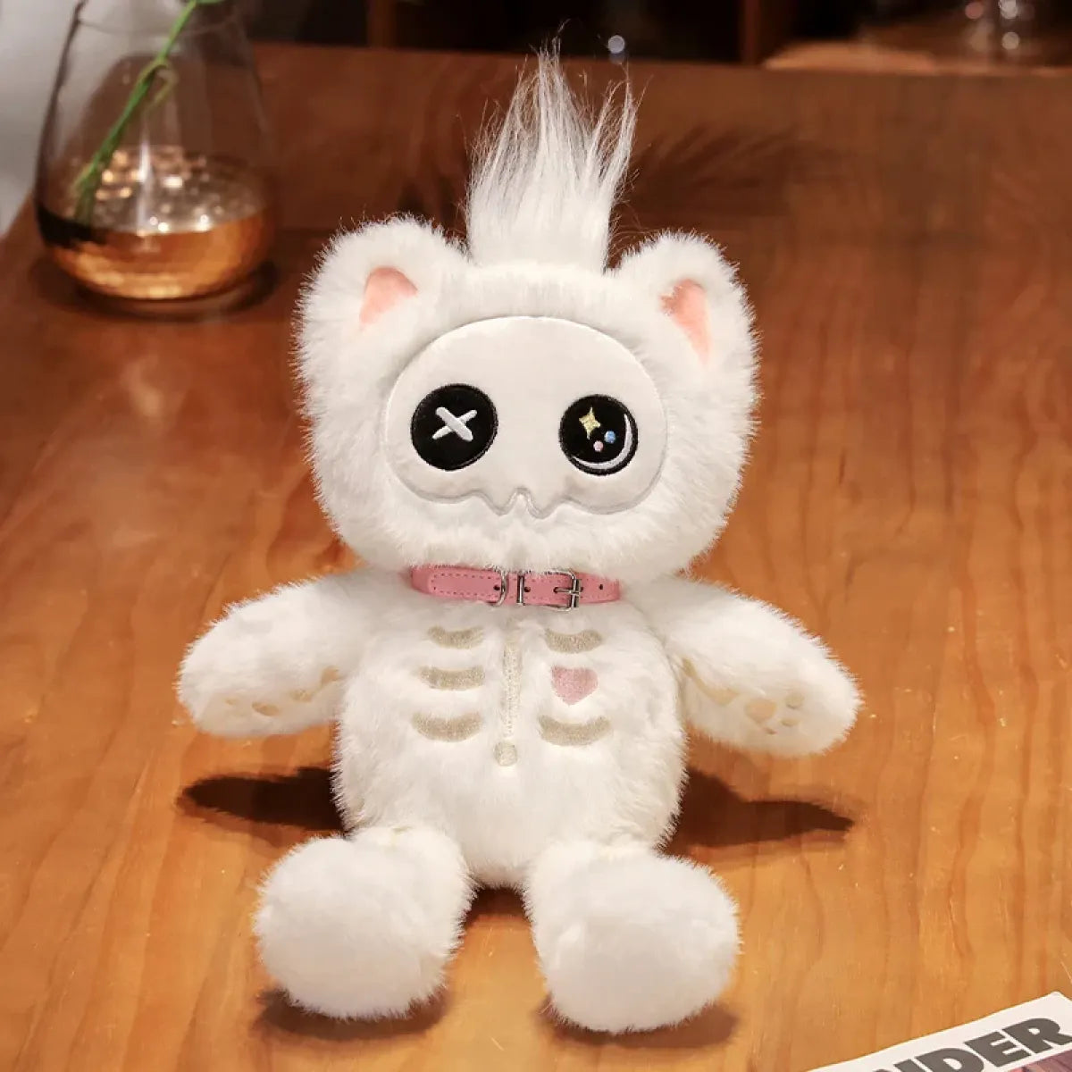 Gothic Skeleton Cat Plushie